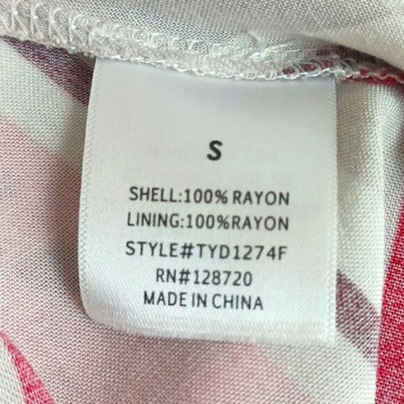 Francesca Heritage pink striped long-sleeve V neck wrap top size small - Picture 10 of 11